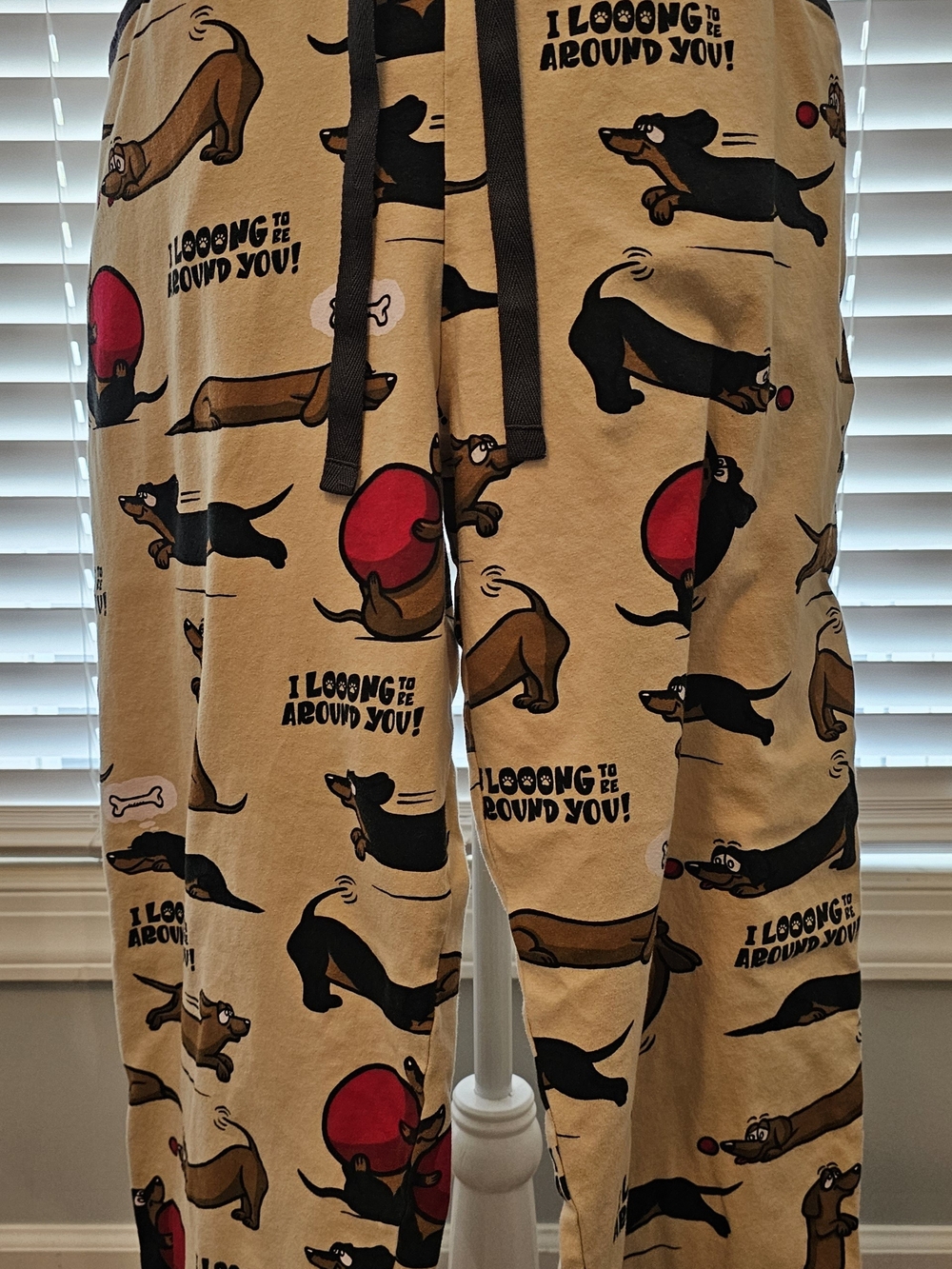 Lazy One Tan Dachshund Print Lounge Pants